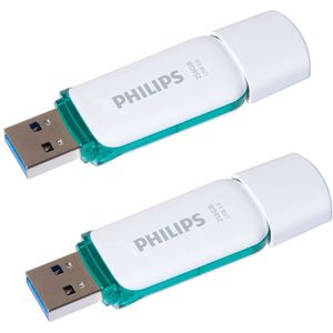 Philips FM25FD75B USB Stick - 256 GB - USB A 3.0 - LED - Spring Green Snow Edition - 2 stuks