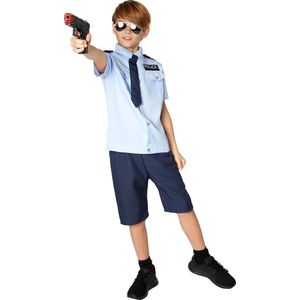 dressforfun - Jongenskostuum police boy 104 (3-4y) - verkleedkleding kostuum halloween verkleden feestkleding carnavalskleding carnaval feestkledij partykleding - 301491