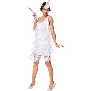 dressforfun - Vrouwenkostuum charleston diva L - verkleedkleding kostuum halloween verkleden feestkleding carnavalskleding carnaval feestkledij partykleding - 301587