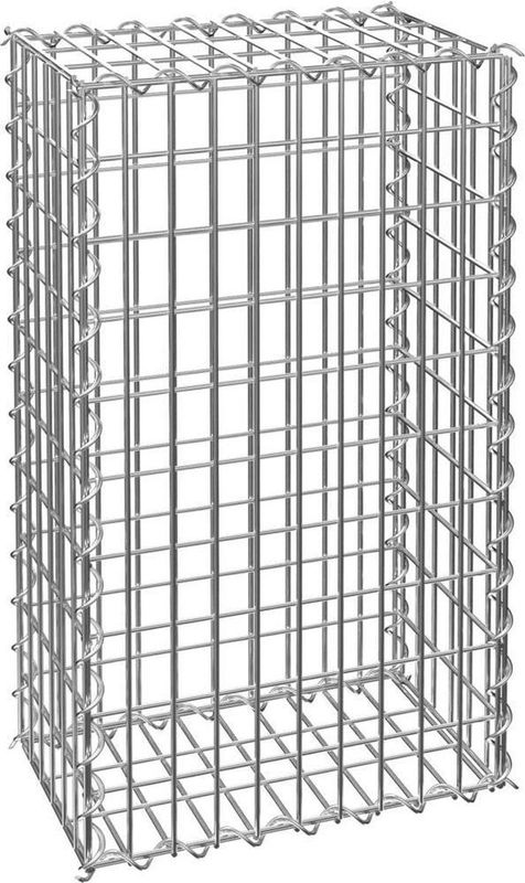 tectake® Gabione, rechteckig, Maschenweite 5 x 10 cm, Drahtstärke 4 mm