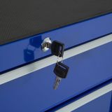 Gereedschapswagen - Zwart - Staal - 5 Vergrendelbare Lades