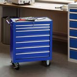 tectake® - Gereedschapswagen met 7 lades - blauw - 402801