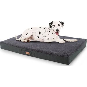 Brunolie Balu Hondenbed Hondenkussen - Wasbaar - Orthopedisch - Anti-Slip - Ademend Traagschuim - Maat Xl (120 X 10 X 72 Cm)