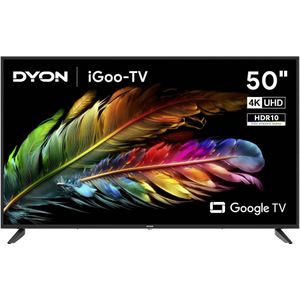 Dyon iGoo-TV 50U LED-TV 127 cm 50 inch Energielabel F (A - G) CI+*, DVB-C, DVB-S2, DVB-T2, Smart TV, UHD, WiFi Zwart
