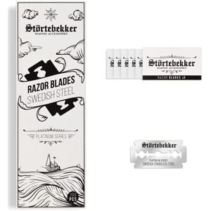 StÃ¶rtebekkerÂ® Premium scheermesjes - 100 scherpe scheermesjes voor straight razor & recht scheermes - gemaakt van Zweeds roestvrij staal - geschikt voor gevoelige huid - incl. hoogwaardige verpakking