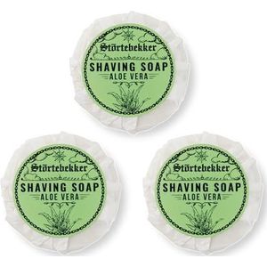 NIEUW: Störtebekker® Premium scheerzeep Aloë Vera - handgemaakte zeep voor zuinig scheerschuim - perfect voor het scheren met scheermes & scheermes - veganistische scheerzeep dames & heren - 70g