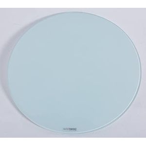Euro Tische Glasplaat en tafelblad in 50 cm ronde vorm, glazen bodem met 6 mm ESG-veiligheidsglas, perfect geschikt als tafelblad, bodemplaat (wit)