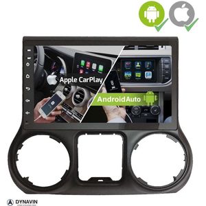 Navigatie Jeep Wrangler 2011-2014 carkit android 13 touchscreen usb apple carplay android auto ook voor iphone