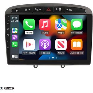 Dynavin Navigatie Peugeot 308 2007-2013 carkit full touch usb android auto carplay android 13