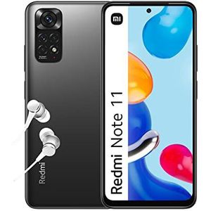 Xiaomi Redmi Note 11 Smartphone, 4 + 128 GB, display 6,43 inch 90 Hz FHD+ Amoled Dotdisplay, Snapdragon 680, 4 camera, IA 50 MP, 5000 mAh, grafietgrijs met Alexa handsfree
