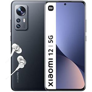 Xiaomi 12 Smartphone 8 + 256 GB, display 6,28 inch 120 Hz AMOLED, processor Snapdragon 8 Gen 1, drievoudige camera 50 MP + 13 MP + 5 MP, batterij 4500 mAh, grijs