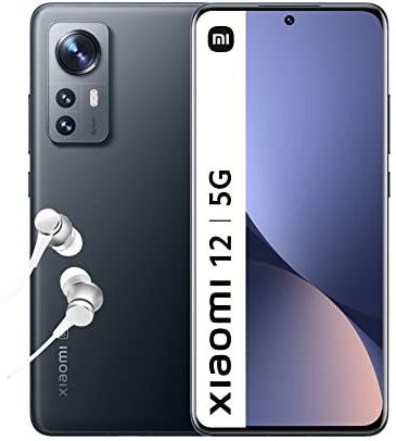 Xiaomi 12 Smartphone 8 + 256 GB, display 6,28 inch 120 Hz AMOLED, processor Snapdragon 8 Gen 1, drievoudige camera 50 MP + 13 MP + 5 MP, batterij 4500 mAh, grijs