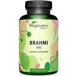 Vegavero Biologische BRAHMI | 1.500 mg Bacopa monnieri poeder | 2% Bacoside | Veganistisch & laboratorium getest | Brahmi poeder biologisch uit India | Geen toevoegingen
