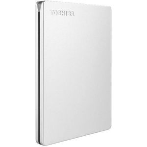 Toshiba Canvio Slim - 2000 GB - 2,5 inch - 3.2 Gen 1 (3.1 Gen 1) - Zilver (2 TB), Externe harde schijf, Zilver