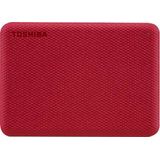 Toshiba Canvio Advance - 1 TB - Externe Harde Schijf - USB 3.2 - Rood