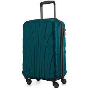 Suitline handbagage harde koffer, cabinekoffer, TSA, 55 cm, ca. 34 liter, 100% ABS mat turquoise
