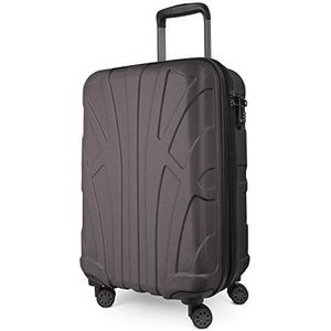 Suitline - cabinekoffer, cabinebagage koffer met laptoptas en uitbreiding, business trolley, TSA, 55 cm, ca. 38 liter, 100% ABS mat titanium