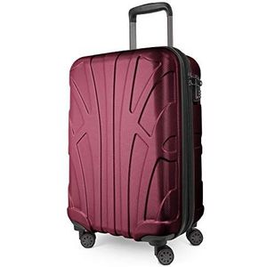 Suitline - cabinekoffer, cabinebagage koffer met laptoptas en uitbreiding, business trolley, TSA, 55 cm, ca. 38 liter, 100% ABS mat burgundy