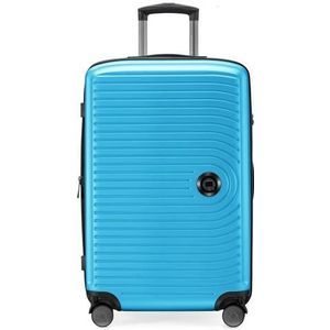 HAUPTSTADTKOFFER Mitte - Middelgrote koffer met harde schaal, TSA, 4 wielen, ruimbagage met 8 cm volumevergroting, 68 cm, 88 L, Cyaan blauw