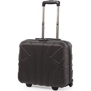 Suitline - Pilotenkoffer handbagage harde koffer 2 rollen business trolley, TSA, ABS mat titanium