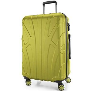 SUITLINE - Koffer met wielen, harde schaal met volumeverlenging, TSA-vergrendeling, ABS, mat, 4 rubberen dubbele wielen, Varen, 66 cm