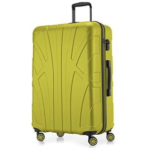 SUITLINE - Koffer met wielen, harde schaal met volumeverlenging, TSA-vergrendeling, ABS, mat, 4 rubberen dubbele wielen, Varen, 76 cm