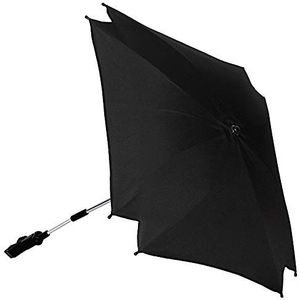 BEQOONI® Parasol zonwering kinderwagen zwart universeel voor ronde en ovale buizen inzetbaar - flexibel zwenkbaar