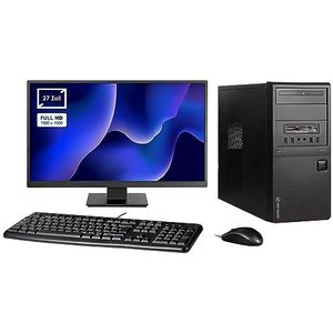 Ankermann Desktop PC Complete Set | 27 Inches Monitor, Keyboard, Mouse | Intel Core i3-6100 | Intel HD | 16GB RAM | 480 GB SSD | Windows 11 | LibreOffice