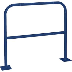 Beschermbeugel, plaatstaal, Ø 42 mm, voor in gegoten beton in gevarenzones, breedte 1000 mm, kobaltblauw
