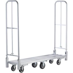 Rolcontainer, aluminium, h x b x d = 1530 x 1630 x 406 mm, vouwbaar