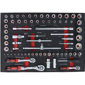 Gereedschapsshadowboards, steeksleutelset, voor b x d = 570 x 410 mm, 63-delig