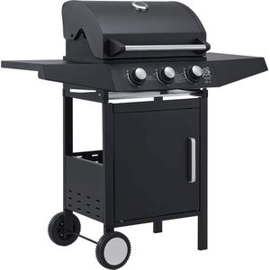 Juskys Gasgrill Louisiana, 3 Brenner, 8,1 kW, emaillierter Rost, Thermometer, Seitenablagen
