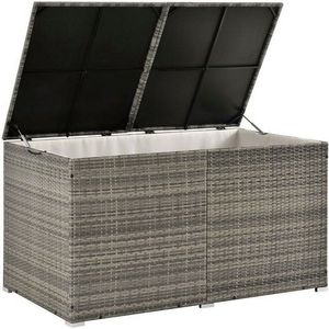 Juskys Polyrattan Auflagenbox Ikaria 950 L mit Deckel & Innenplane – Garten Kissenbox Gartenbox