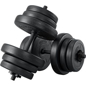 Halterset / Dumbells 40 kg - 2-delig - Zandgevuld - Halter met Stersluitingen