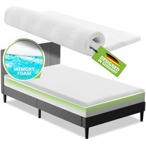 Orthopädischer Topper – 7 Zonen Matratzenschoner aus Memoryschaum – Matratzenauflage 7 cm dick H2 bis H3 für Boxspringbett - 160 x 200 cm - Juskys
