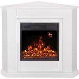 Elektrische kachel Hoekvorm 2000 Watt Wit Vuureffect