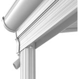 Terrassenüberdachung Borneo – Aluminium Terrassendach mit Doppelstegplatten Sonnenschutz Pergola Überdachung für Terrassen 5,5 x 3 m Weiß - Juskys