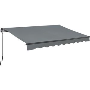 Zonnescherm / Luifel Donkergrijs Incl. Bevestigingsmaterialen