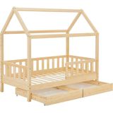 Kinderbed Marli - 90 x 200 cm - Houtkleur - Incl. bedlades