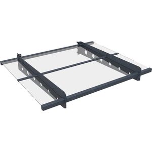 Juskys - Vordach Haustür Überdachung 120x80cm aus Acrylglas & Stahl – Türvordach in Anthrazit – Dach für Tür, Eingang & Hauseingang aus Glas