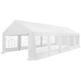 Partytent / Paviljoen Gala - 4 x 10 meter - Wit - Incl. Zijwanden & Toebehoren