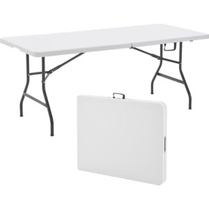 Inklapbare Campingtafel / Buffettafel / Vouwtafel XL - 76 x 183 x 74 cm - Wit