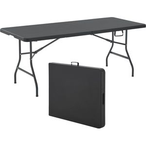 Inklapbare Campingtafel / Buffettafel / Vouwtafel XL - 76 X 183 X 74 cm - Zwart