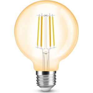 GLEDOPTO - LED Filament Lamp - E27 - Zigbee 3.0 - Kleurbereik 2200K~6500K - 7 Watt - G95 - Amber Glastint