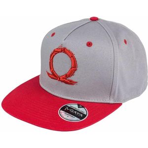 Gaya Unisex God of War geborduurd Serpent Logo Snapback Baseballpet, grijs/rood (Ge3487) baseballpet, grijs (grijs grijs), eenheidsmaat