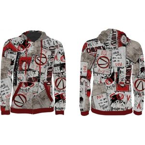 KOCHMEDIA - Propaganda Cut And Sew Zippered Sweatshirt - Multicolor - Ademend Materiaal
