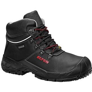 ELTEN Veiligheidsschoenen RENZO GTX Mid ESD S3, heren, licht, zwart, stalen neus, koude-isolatie, Gore-Tex, waterdicht, ademend, maat 42