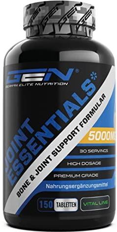 Joint Essentials - 180 Tabletten - Hooggedoseerd met 5100 mg per dag - Glucosamine + Chondrotine + MSM + Hyaluronzuur + Collageen + Vitamine C + Zwarte Peper Extract - Gewrichtssupplement