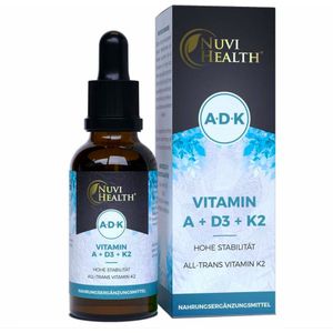 Vitamine A + D3 + K2 Druppels - 50 ml - MCT-Olie Uit Kokosnoot