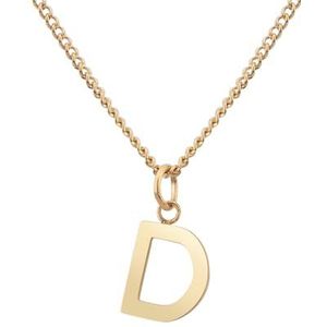 Ketting met letter in goud met 18 karaat goud plating I Letter ketting voor dames I Gepersonaliseerd cadeau I Gouden ketting met letter hanger (D)